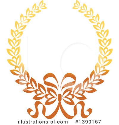 Royalty-Free (RF) Golden Wreath Clipart Illustration by Vector Tradition SM - Stock Sample #1390167