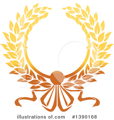 Royalty-Free (RF) Golden Wreath Clipart Illustration by Vector Tradition SM - Stock Sample #1390168