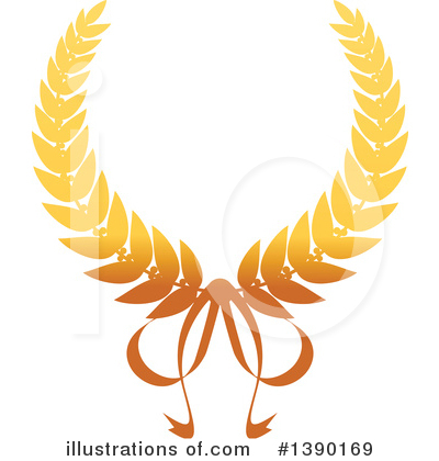 Royalty-Free (RF) Golden Wreath Clipart Illustration by Vector Tradition SM - Stock Sample #1390169