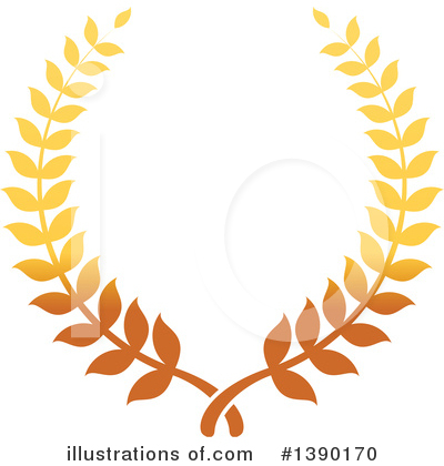 Royalty-Free (RF) Golden Wreath Clipart Illustration by Vector Tradition SM - Stock Sample #1390170