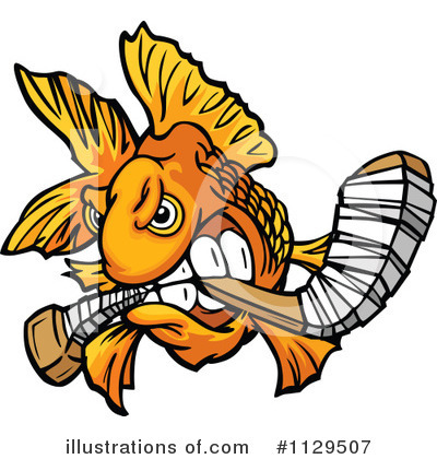 Royalty-Free (RF) Goldfish Clipart Illustration by Chromaco - Stock Sample #1129507
