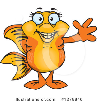 Royalty-Free (RF) Goldfish Clipart Illustration by Dennis Holmes Designs - Stock Sample #1278846