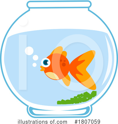 Royalty-Free (RF) Goldfish Clipart Illustration by Hit Toon - Stock Sample #1807059