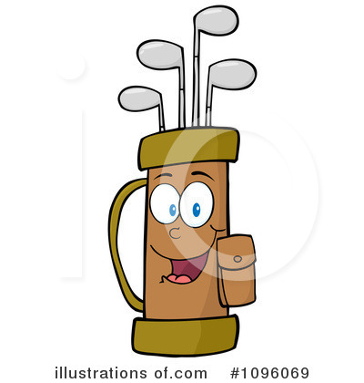 Royalty-Free (RF) Golf Bag Clipart Illustration by Hit Toon - Stock Sample #1096069