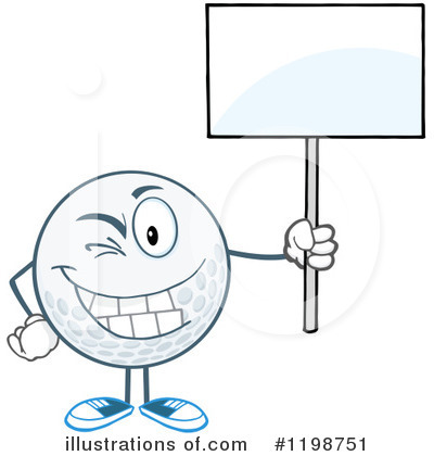Royalty-Free (RF) Golf Ball Clipart Illustration by Hit Toon - Stock Sample #1198751