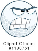 Golf Ball Clipart #1198761 by Hit Toon