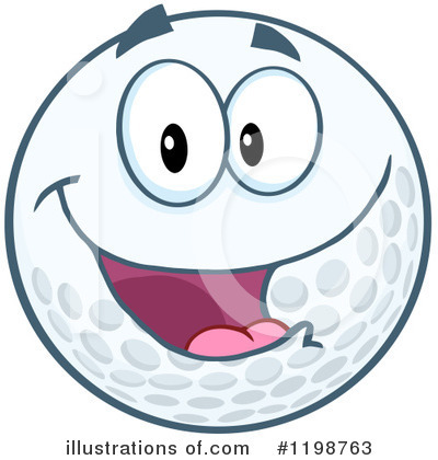 Royalty-Free (RF) Golf Ball Clipart Illustration by Hit Toon - Stock Sample #1198763