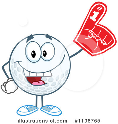 Royalty-Free (RF) Golf Ball Clipart Illustration by Hit Toon - Stock Sample #1198765