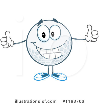 Royalty-Free (RF) Golf Ball Clipart Illustration by Hit Toon - Stock Sample #1198766
