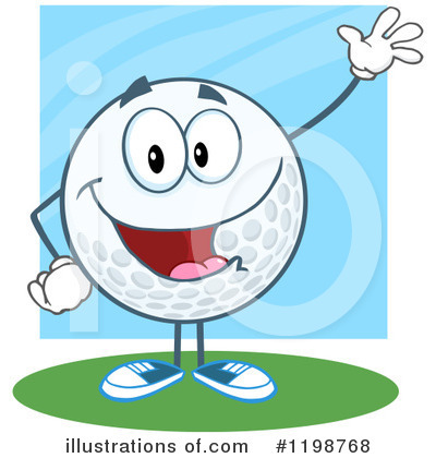 Royalty-Free (RF) Golf Ball Clipart Illustration by Hit Toon - Stock Sample #1198768