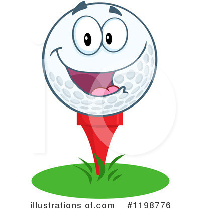 Royalty-Free (RF) Golf Ball Clipart Illustration by Hit Toon - Stock Sample #1198776