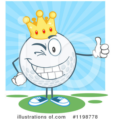 Royalty-Free (RF) Golf Ball Clipart Illustration by Hit Toon - Stock Sample #1198778