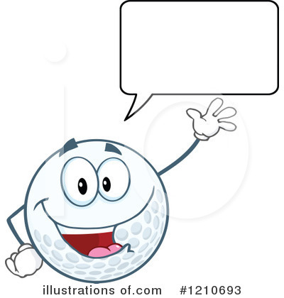 Royalty-Free (RF) Golf Ball Clipart Illustration by Hit Toon - Stock Sample #1210693