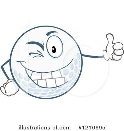 Royalty-Free (RF) Golf Ball Clipart Illustration by Hit Toon - Stock Sample #1210695