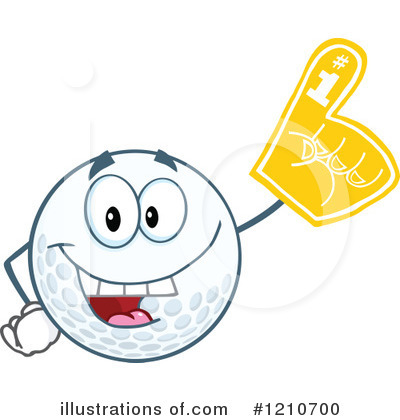 Royalty-Free (RF) Golf Ball Clipart Illustration by Hit Toon - Stock Sample #1210700