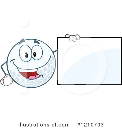 Royalty-Free (RF) Golf Ball Clipart Illustration by Hit Toon - Stock Sample #1210703
