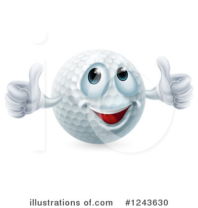 Royalty-Free (RF) Golf Ball Clipart Illustration by AtStockIllustration - Stock Sample #1243630