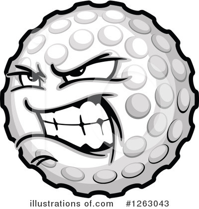 Royalty-Free (RF) Golf Ball Clipart Illustration by Chromaco - Stock Sample #1263043