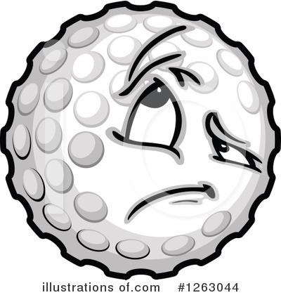 Royalty-Free (RF) Golf Ball Clipart Illustration by Chromaco - Stock Sample #1263044