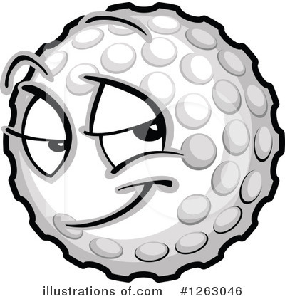 Royalty-Free (RF) Golf Ball Clipart Illustration by Chromaco - Stock Sample #1263046
