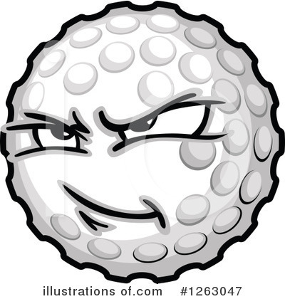 Royalty-Free (RF) Golf Ball Clipart Illustration by Chromaco - Stock Sample #1263047
