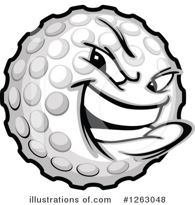 Royalty-Free (RF) Golf Ball Clipart Illustration by Chromaco - Stock Sample #1263048