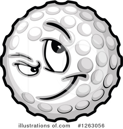 Royalty-Free (RF) Golf Ball Clipart Illustration by Chromaco - Stock Sample #1263056