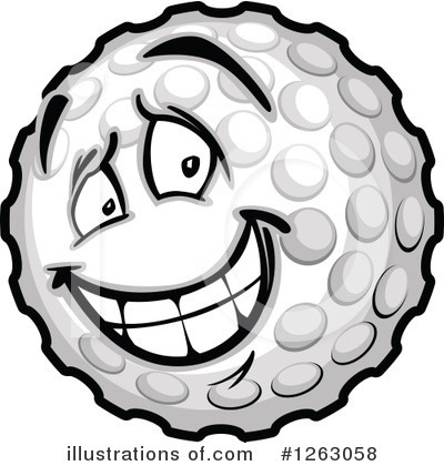 Royalty-Free (RF) Golf Ball Clipart Illustration by Chromaco - Stock Sample #1263058