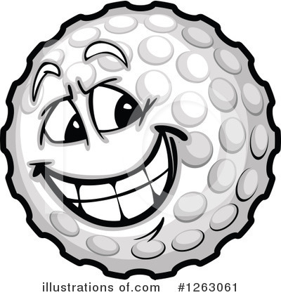 Royalty-Free (RF) Golf Ball Clipart Illustration by Chromaco - Stock Sample #1263061