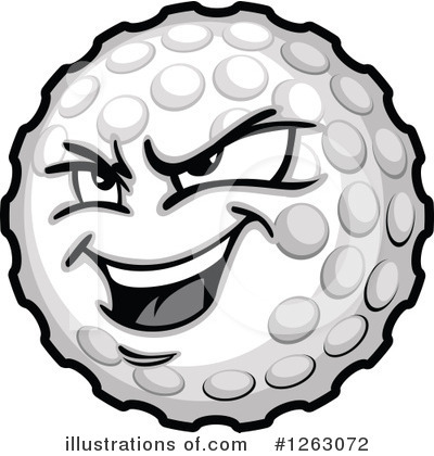 Royalty-Free (RF) Golf Ball Clipart Illustration by Chromaco - Stock Sample #1263072