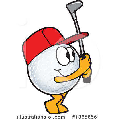 Royalty-Free (RF) Golf Ball Sports Mascot Clipart Illustration by Mascot Junction - Stock Sample #1365656