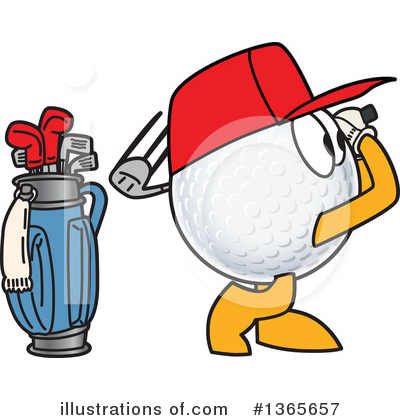 Golf Bag Clipart #1365657 by Mascot Junction