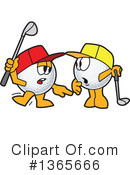 Golf Ball Sports Mascot Clipart #1365666 by Mascot Junction