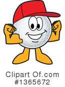 Golf Ball Sports Mascot Clipart #1365672 by Mascot Junction