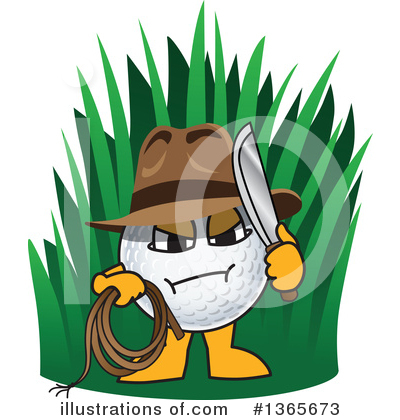 Golf Ball Sports Mascot Clipart #1365673 by Mascot Junction