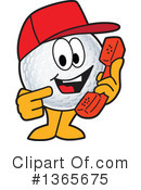 Golf Ball Sports Mascot Clipart #1365675 by Mascot Junction