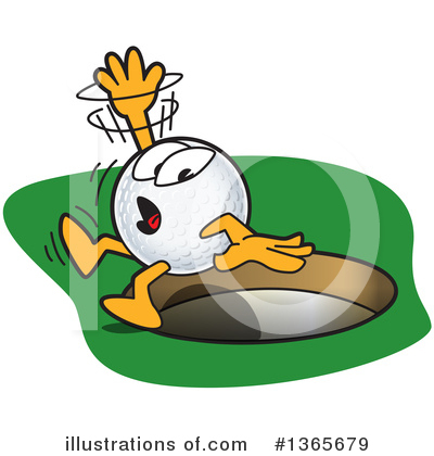 Golf Ball Sports Mascot Clipart #1365679 by Mascot Junction