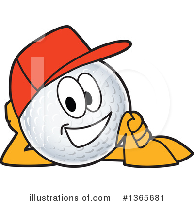 Golf Ball Sports Mascot Clipart #1365681 by Mascot Junction