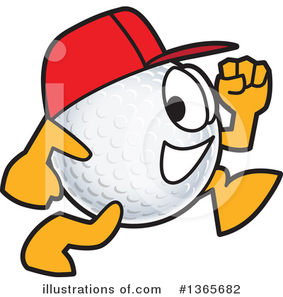 Golf Ball Sports Mascot Clipart #1365682 by Mascot Junction