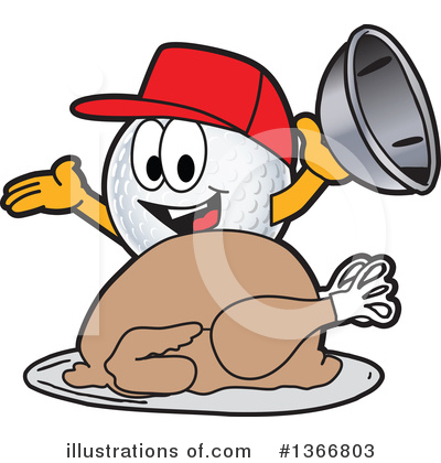 Golf Ball Sports Mascot Clipart #1366803 by Mascot Junction