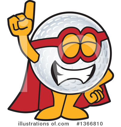 Golf Ball Sports Mascot Clipart #1366810 by Mascot Junction