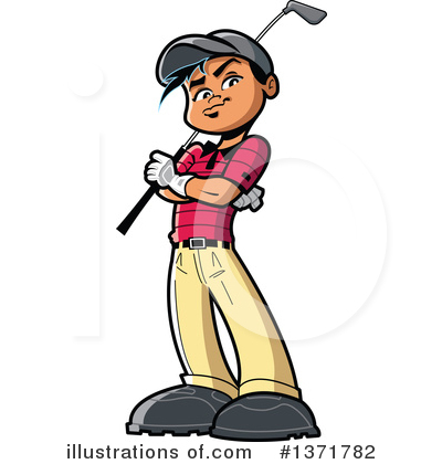 Golfing Clipart #1371782 by Clip Art Mascots