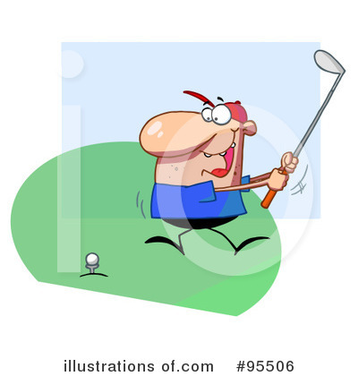 Golfer Clipart #95506 by Hit Toon