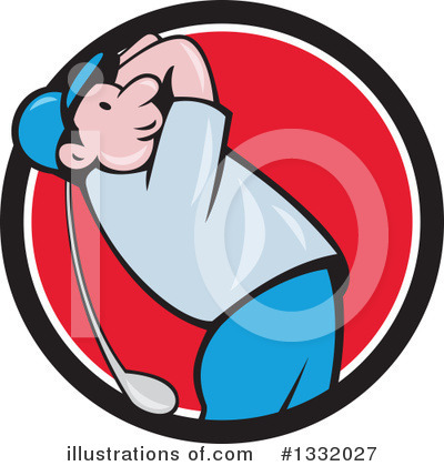 Royalty-Free (RF) Golfer Clipart Illustration by patrimonio - Stock Sample #1332027