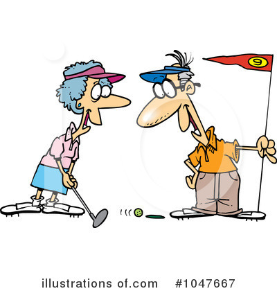 Royalty-Free (RF) Golfing Clipart Illustration by toonaday - Stock Sample #1047667