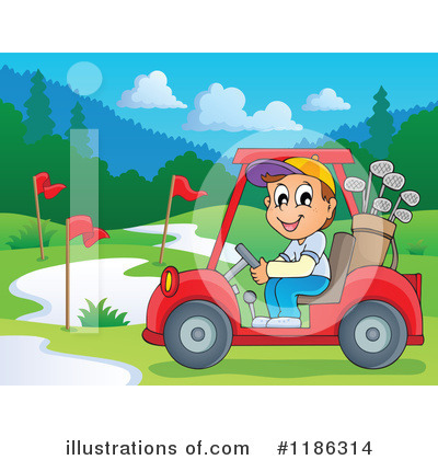 Royalty-Free (RF) Golfing Clipart Illustration by visekart - Stock Sample #1186314