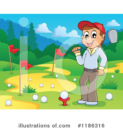 Royalty-Free (RF) Golfing Clipart Illustration by visekart - Stock Sample #1186316