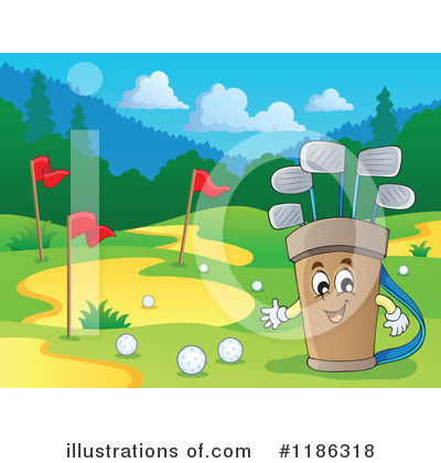 Royalty-Free (RF) Golfing Clipart Illustration by visekart - Stock Sample #1186318
