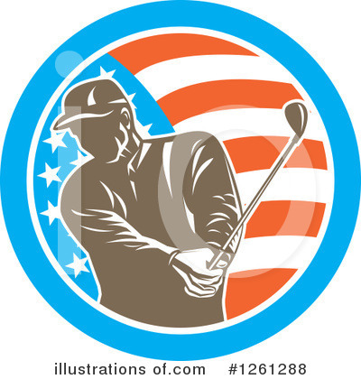 Royalty-Free (RF) Golfing Clipart Illustration by patrimonio - Stock Sample #1261288