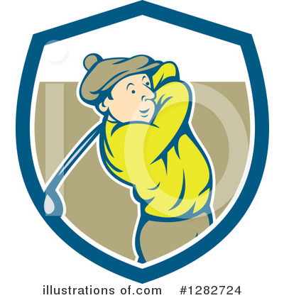 Royalty-Free (RF) Golfing Clipart Illustration by patrimonio - Stock Sample #1282724